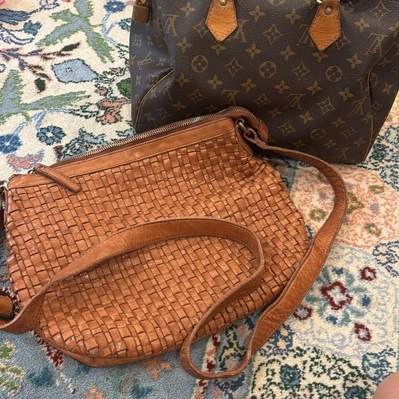 Vilenca Holland Woven Brown Supple Leather Crossbody Bag Anthropologie - Picture 11 of 11